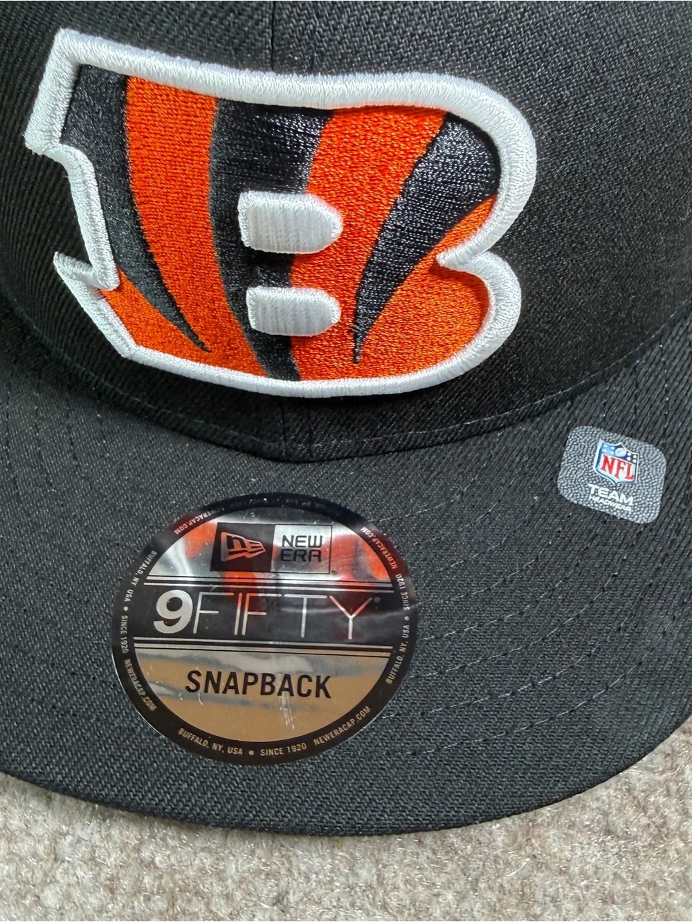 Cincinnati Bengals New Era 9Fifty SnapBack Hat Black Essentials Basic Cap NWT
